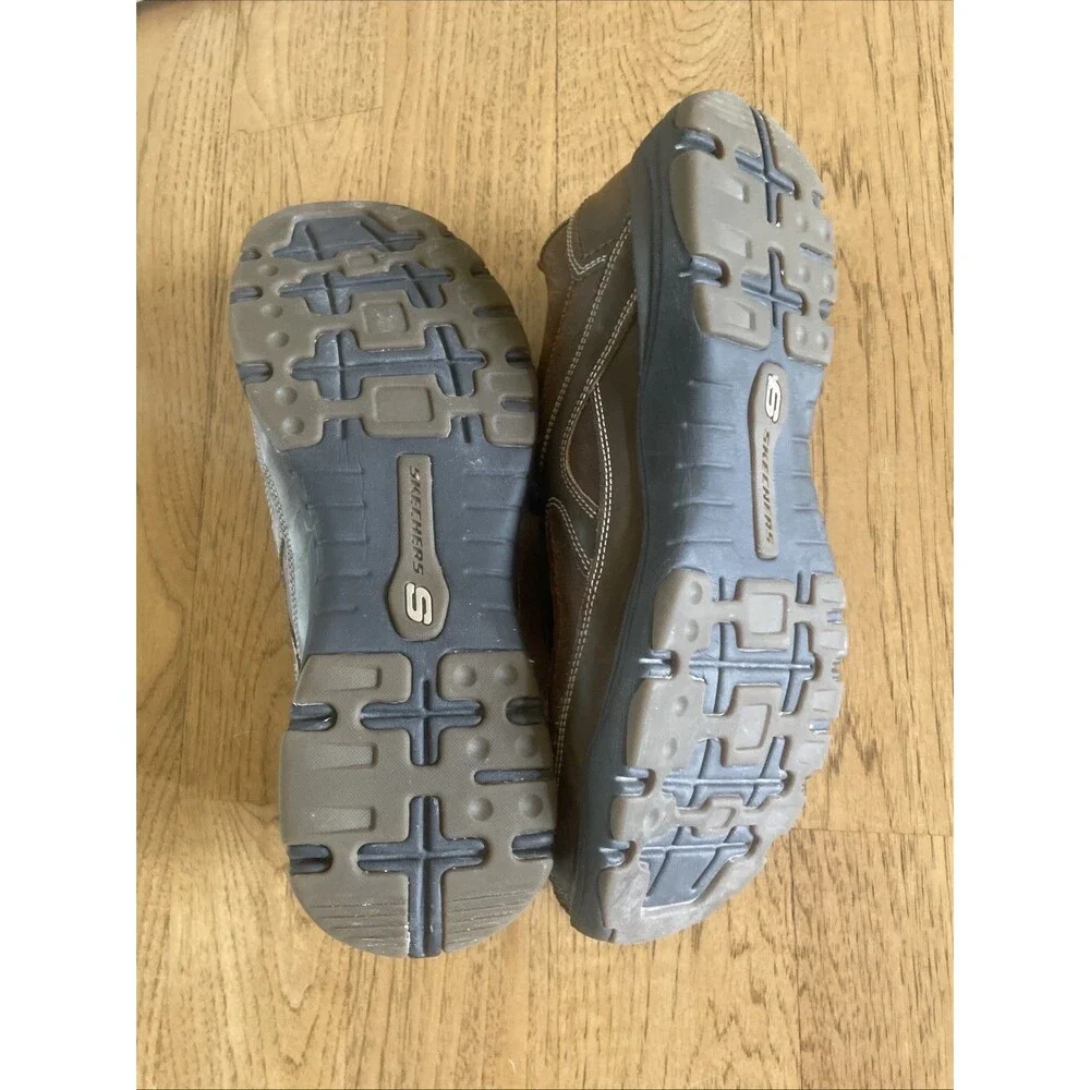 Mens Leather Sketchers Lace Up Casual Shoes Size 13